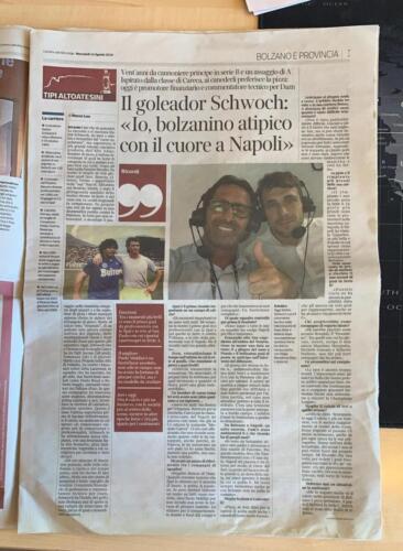 Il goleador Schwoch: "Io bolzanino atipico con il cuore a Napoli"